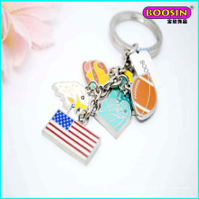 Wholesale Custom Cheap Alloy Enamel Charm Metal Keychain